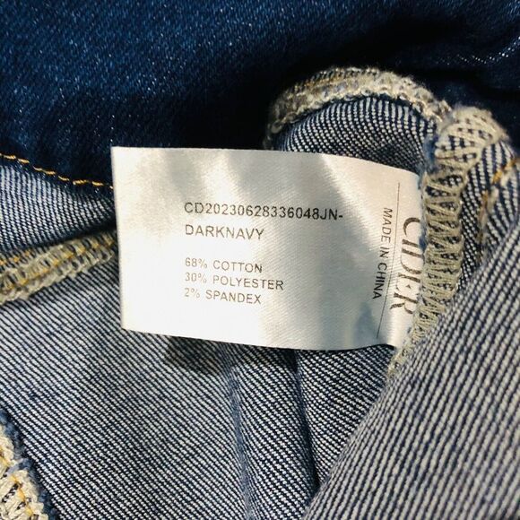 Cider‎ Women's Denim High Waist Flared Jeans Dark Navy Size Medium NWT - Picture 5 of 8